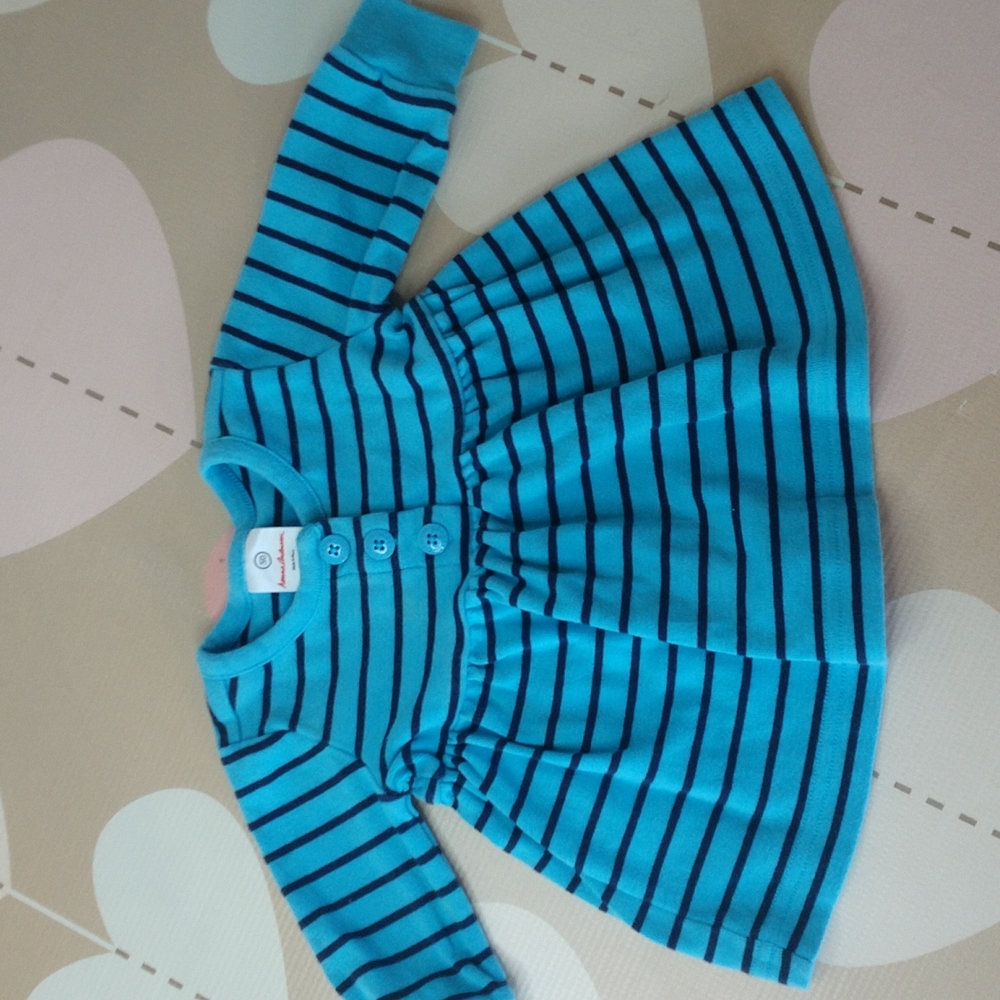 Hanna Andersson striped dress/top. Size 0-3 mo's.